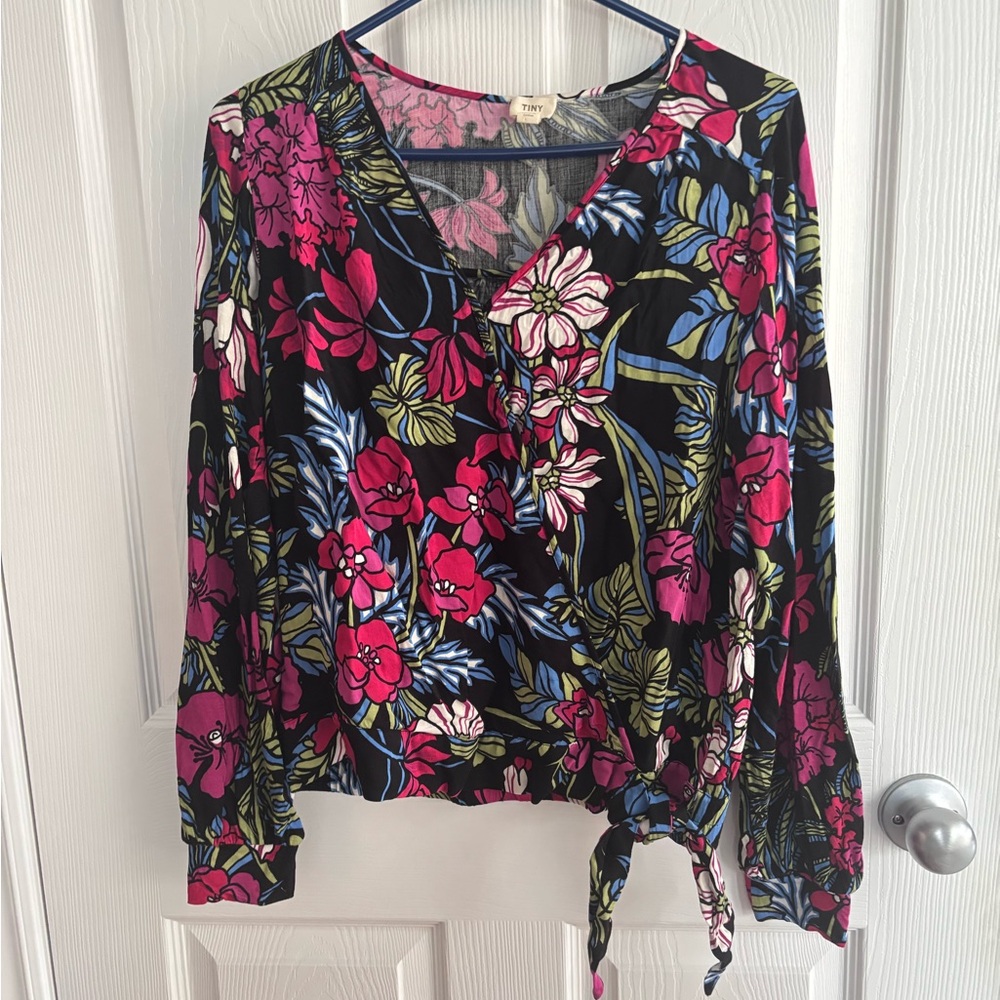 Anthropologie Wrap Tie Front Blouse
